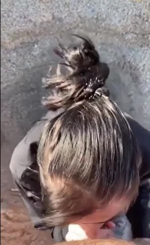 random guy asks gorgeous innocent teen to suck his dick but doesn't last 40 secs