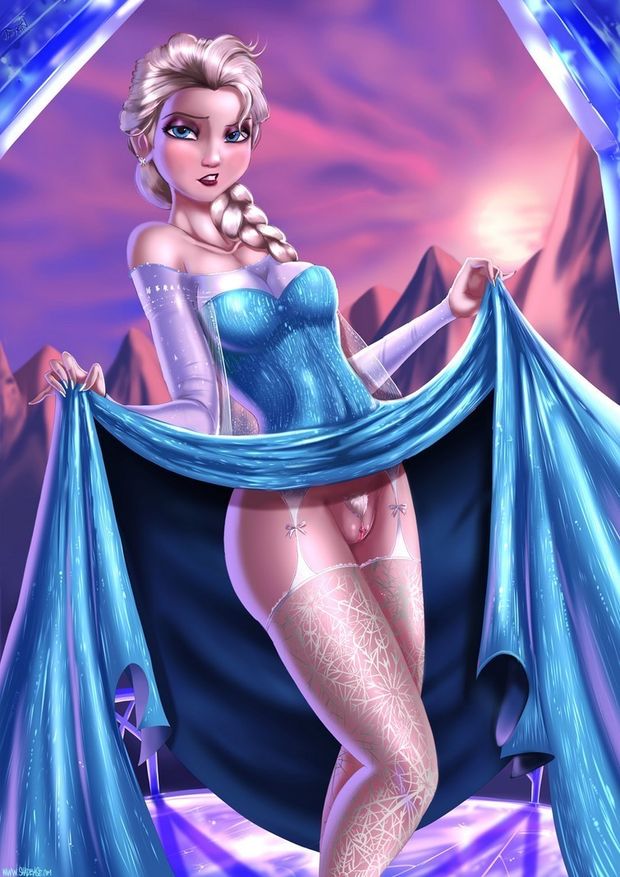 Elsa mostrando su coño