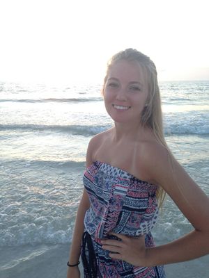 cute blonde at the beach