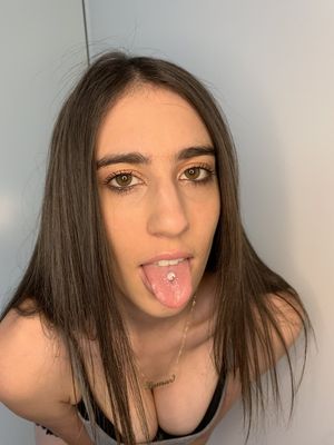 Master likes how my tongue piercing feels on his cock