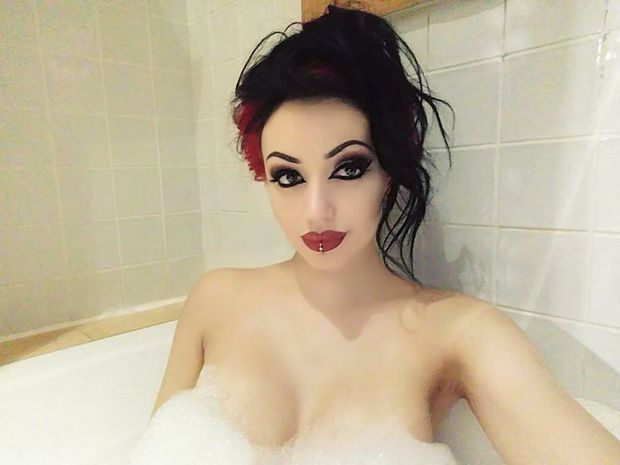 A warm bath makes us undead gals feel alive, and warm to the touch (model: Dani Divine)
