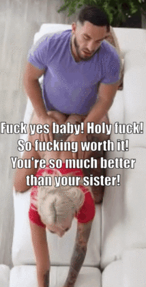 Girlfriend's View From The Top of Stairs When Catching Her Jock Boyfriend Fucking Her Hotter, Older Sister!