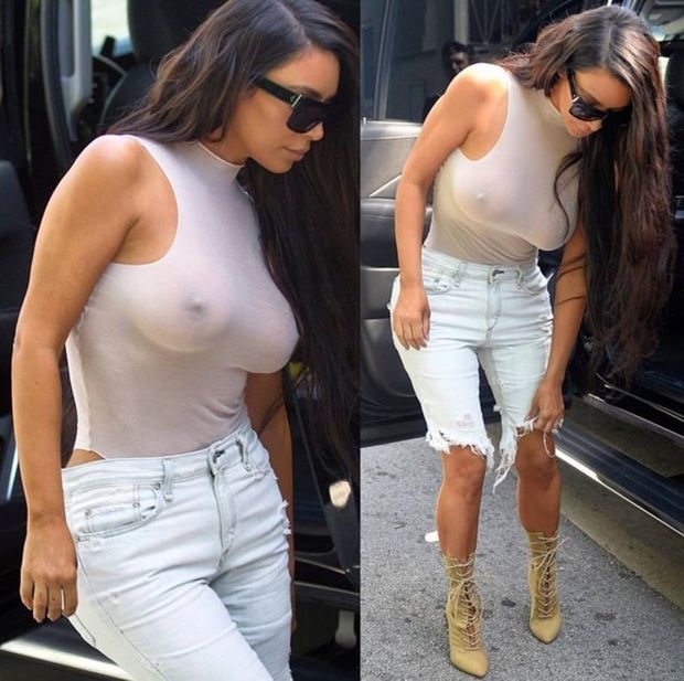 see-thru and no bra