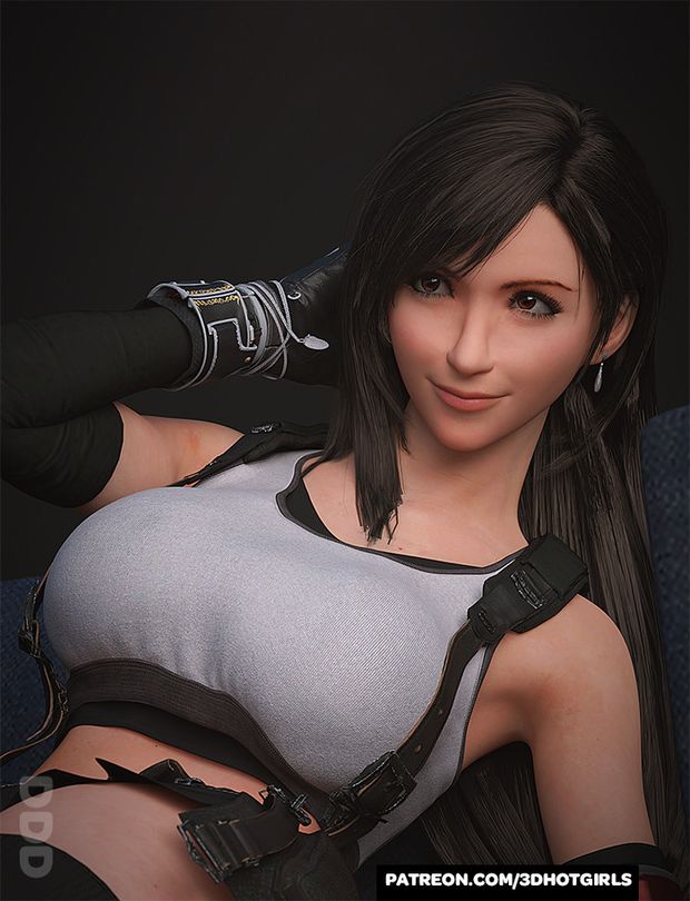 Hentai Busty Tifa Close Up - 3D hentai - 3D porn