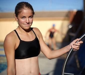 Cute blond in bikini