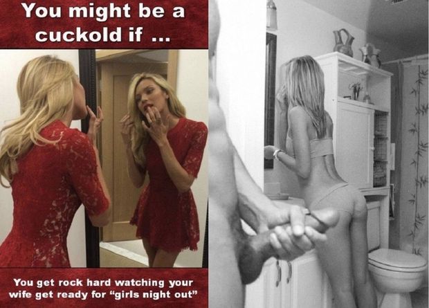 getting ready while cuck jerks off