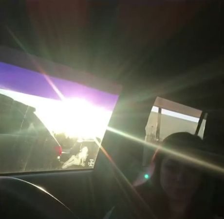 REDHEAD PERFECT FEET IN THE CAR