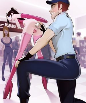 Tsa checks locked sissy's plug