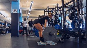 NCAA college athlete ass in gym