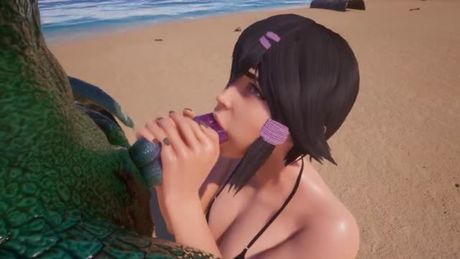 Slut fucked on the beach