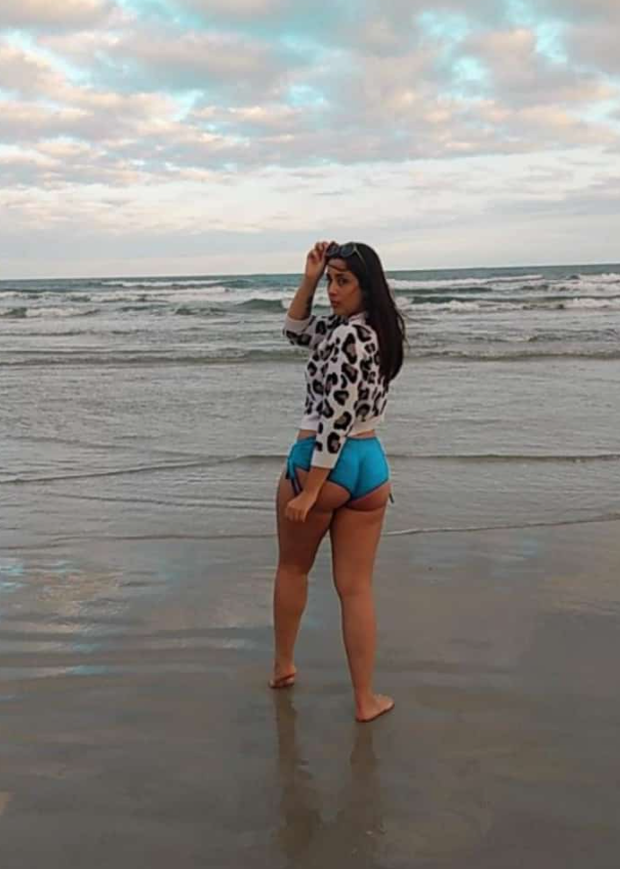 Big ass on the beach