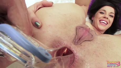 Pretty slut loves her ass gaped open with a speculum