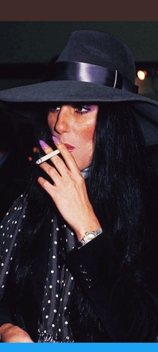 Cher smoking Virginia Slims.❤