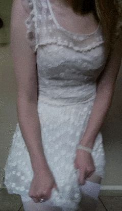 White Dress strap on