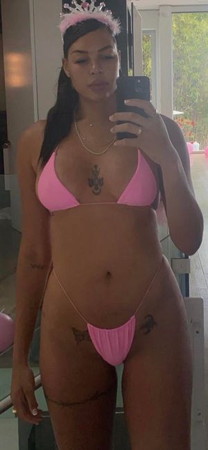 Liz Cambage in a Pink bikini