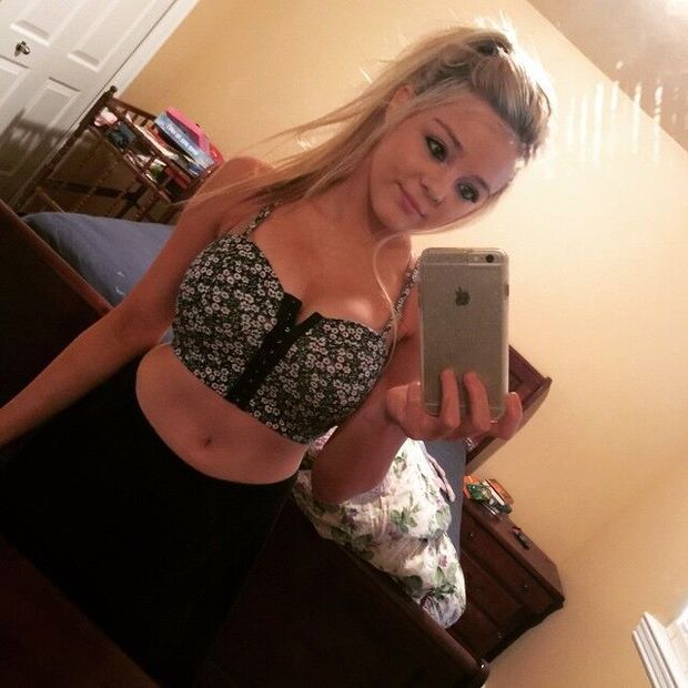 Cute and busty teen blonde