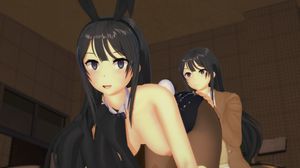 Bunny Mai Sakurajima - Futa selfcest - 3D Hentai