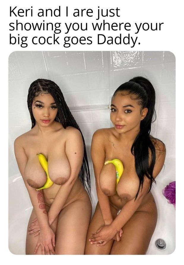 Lexie and friend daddy banana
