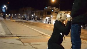 Street corner blowjob