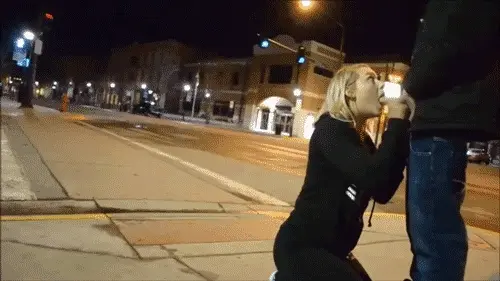 Street corner blowjob