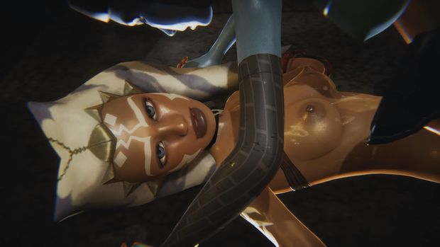 Ahsoka Tano gets creampied by Aayla Secura - Star Wars Inspired 3D Porn