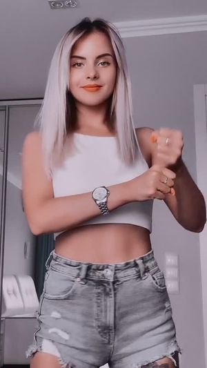 Blonde Teen JOI hands challenge