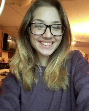 cute teen smiling selfie