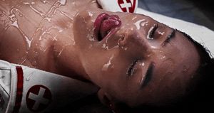 Hot Nurse Drenched in Cum