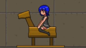 Hentai women take a wooden horse ride and cum