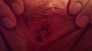 Wife showing off her pushy and clit.