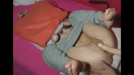 my tied slut Ida gets both holes filled