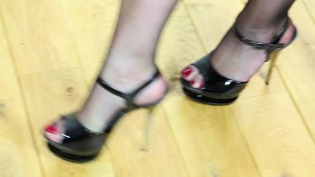 Kinky MILF playing with her slave