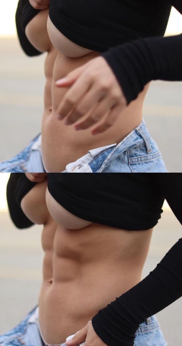 underboobs and abs