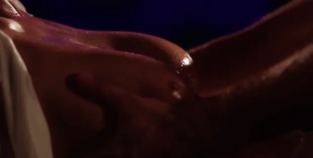 Love the feeling of oiled big tits