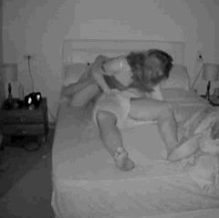 Wife accommodating a guest in the spare bedroom