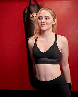 Kathryn Newton sports bra