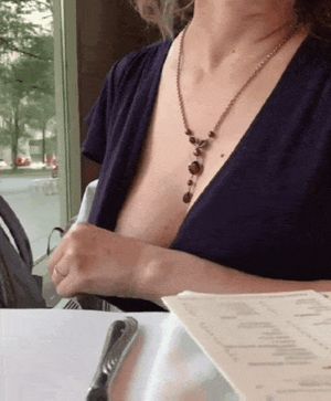 The wife giving you a little preview while you're out to dinner