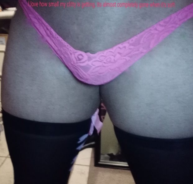 I love how small my clitty is soft. You can slide my panties over and never see it the whole time you pound my pussy