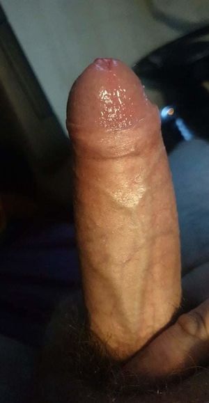 Wet penis