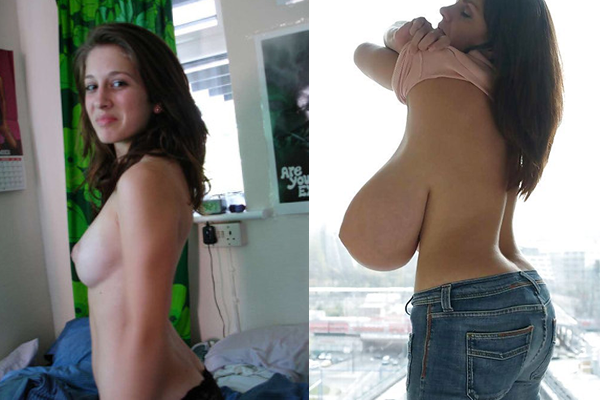 Boob side comparison (Ft. Milena Velba)