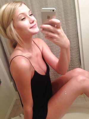 Cute blonde selfie