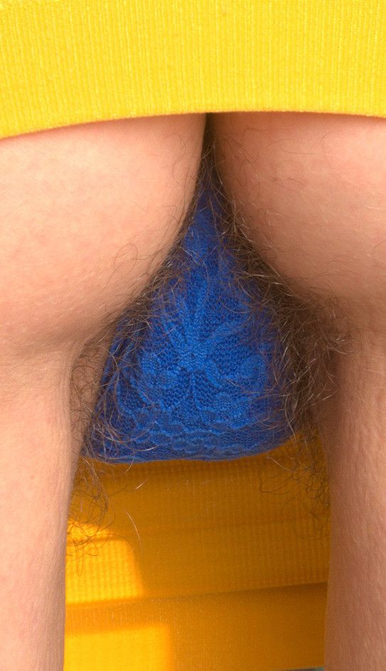 Hair escaping her panties