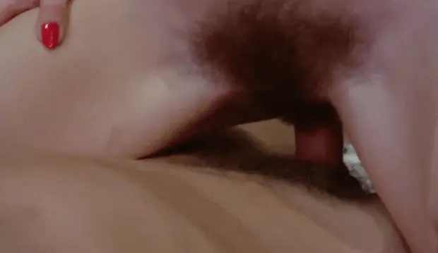 a woman with a lovely bush rides her eagerly thrusting man