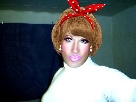 me with red bandanna in my hair headshot