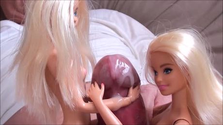 Barbie sisters Monique and Melissa play with giant cock