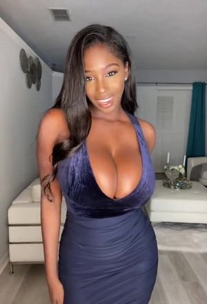 Ellie Mae Sexy in Blue Dress