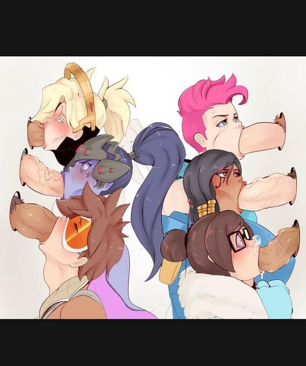 Overwatch babes group blowjob