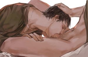 Bucky deepthroating Steve