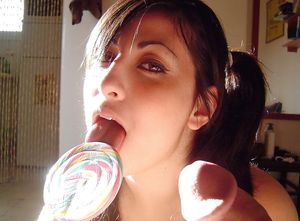 Tasting both lollipops