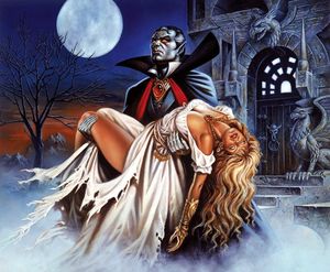 Dracula bites and enslaves another busty whore for eternity!
